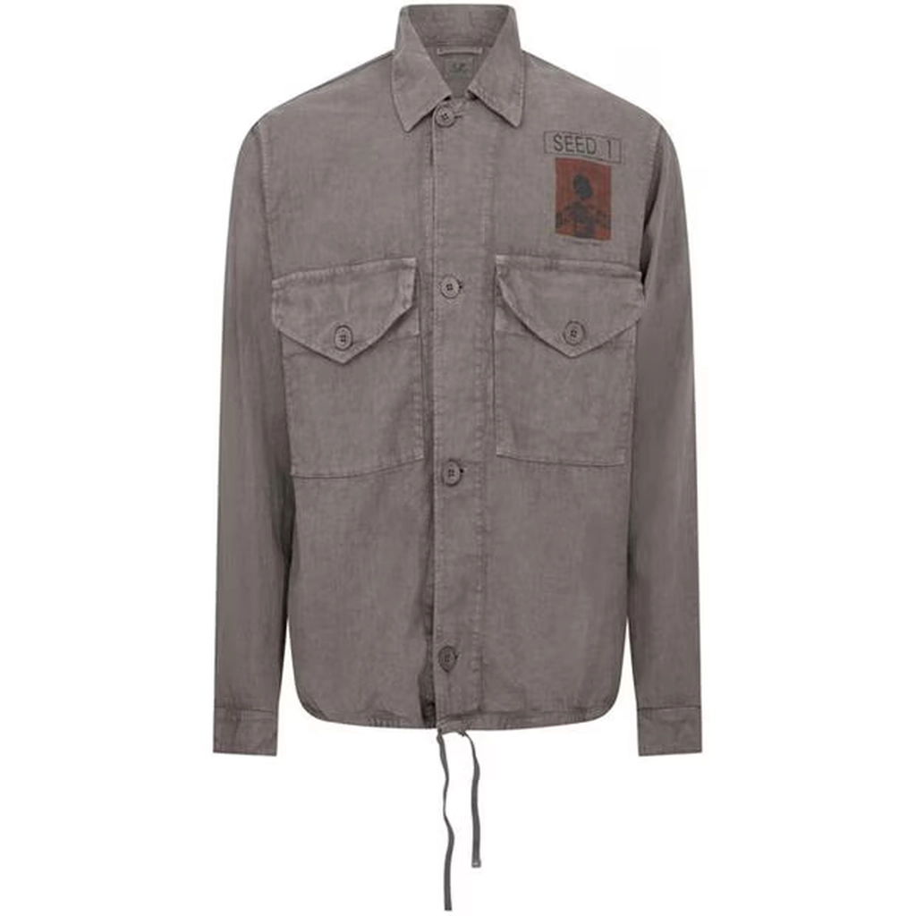 CP Company Seed 2 Button Overshirt - Grey
